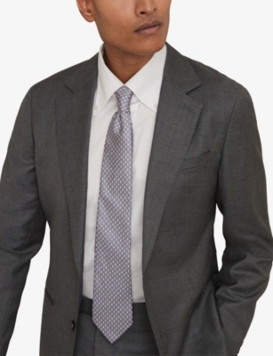 REISS: Caruso Geometric-Pattern Silk Tie
