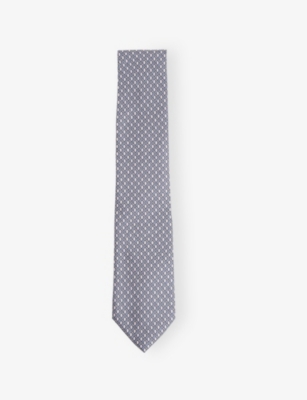 REISS: Caruso Geometric-Pattern Silk Tie