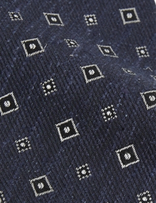 REISS: Anzio Medallion-Print Silk-Blend Tie