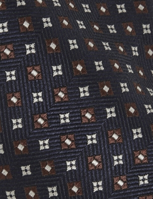 REISS: Pelosa Floral-Print Silk-Blend Tie