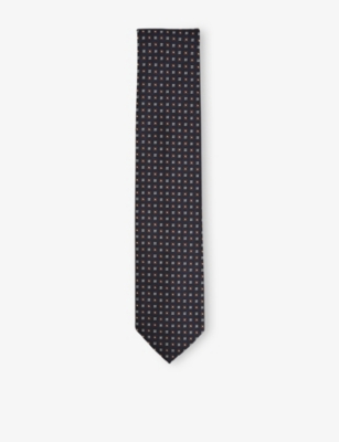 REISS: Pelosa Floral-Print Silk-Blend Tie