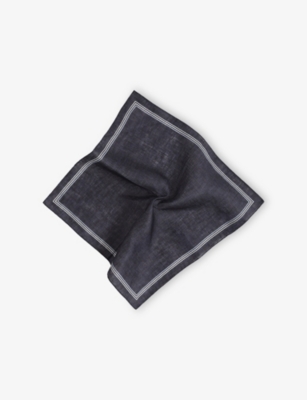 REISS: Fiorello Linen Pocket Square