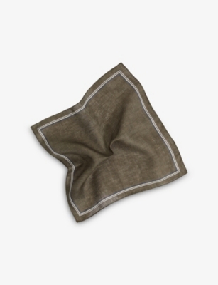 REISS: Fiorello Linen Pocket Square