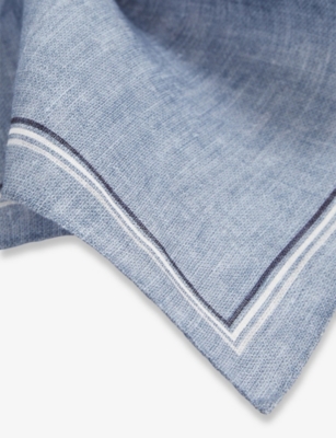 REISS: Fiorello Linen Pocket Square