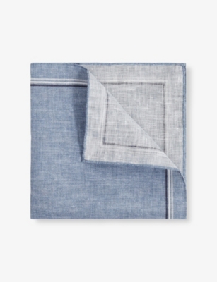 REISS: Fiorello Linen Pocket Square