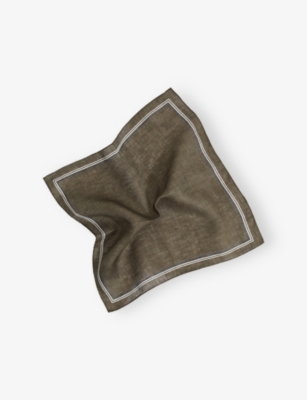 REISS: Fiorello Linen Pocket Square