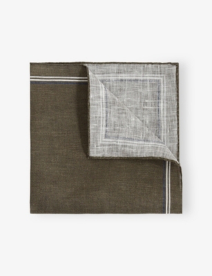 REISS: Fiorello Linen Pocket Square