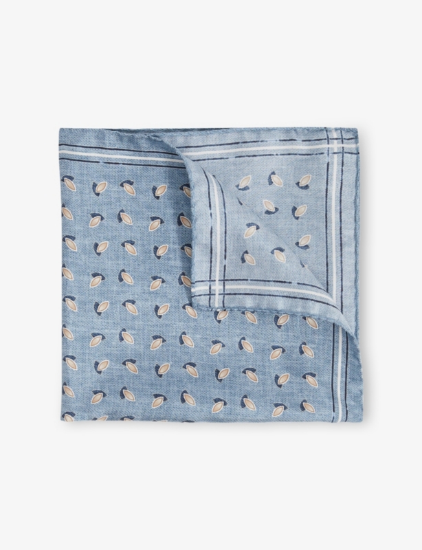 Enrico Graphic-Print Silk Pocket Square