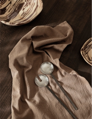 Ferm Living Obra Salad Servers In Stainless Steel