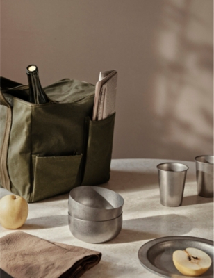 FERM LIVING STAINLESS STEEL TUMBLED TEXTURE STAINLESS-STEEL BOWL 12.5CM 