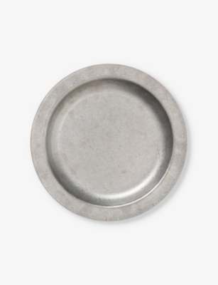 FERM LIVING STAINLESS STEEL TUMBLED STAINLESS-STEEL PLATE 20CM 