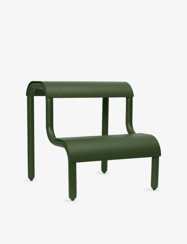 Up Step powder-coated iron stool