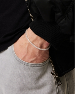 COMMONLINES: Classico Tennis Sterling-Silver And Cubic-Zirconia Bracelet
