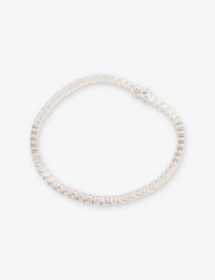 COMMONLINES: Classico Tennis Sterling-Silver And Cubic-Zirconia Bracelet