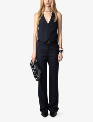 Zadig & Voltaire Emaux Waistcoat In Encre