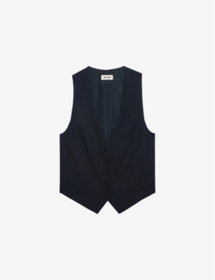 Zadig & Voltaire Emaux Waistcoat In Encre