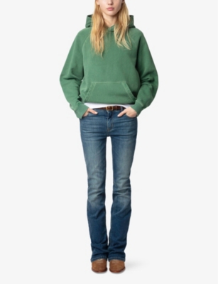 Zadig & Voltaire Rhinestone-embellished Hoodie In Coriander