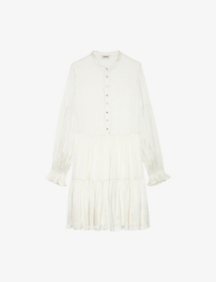 ZADIG&VOLTAIRE: Randy Long-Sleeve Satin Mini Dress