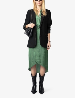 Zadig & Voltaire Rimaz Midi Dress In Coriander