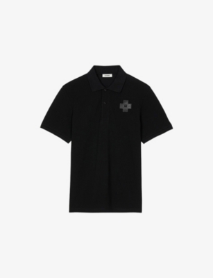 SANDRO: Cross-Patch Cotton Polo Shirt