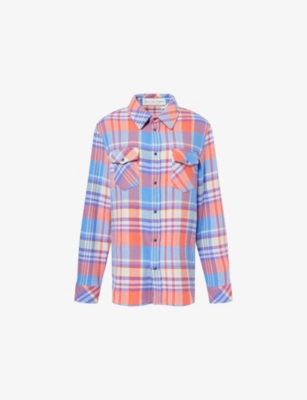 God's True Cashmere Womens Gods True Cashmere Creator Tartan Long-sleeve Cashmere Shirt