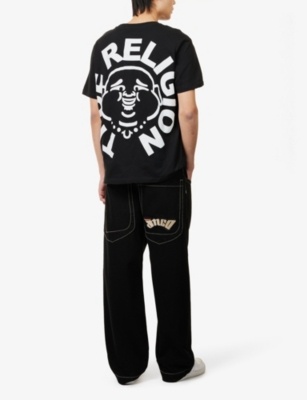 TRUE RELIGION: Buddha-Print Short-Sleeve Cotton-Jersey T-Shirt