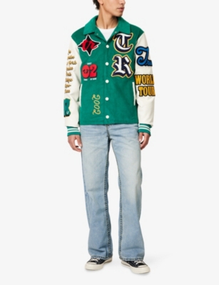 TRUE RELIGION: Corduroy Varsity Relaxed-Fit Cotton Jacket