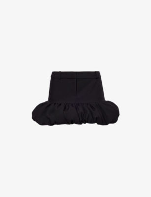 COPERNI: Gathered Puff-Hem Woven Mini Skirt