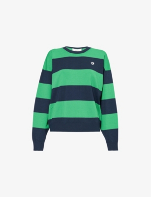 COPERNI: Striped Brand-Embroidery Knitted Jumper