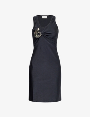 COPERNI: Single Emoji Ruched Stretch-Woven Mini Dress