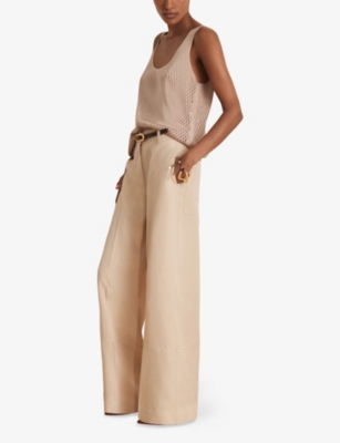 REISS: Reiss x Atelier Isabelle Laser-Cut Scoop-Neck Stretch-Woven Vest