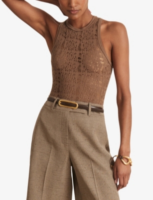 REISS: Reiss x Atelier Francesca Ladder-Knit Bodysuit