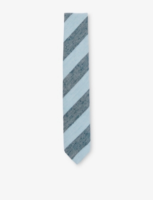 REISS: Ercole Textured Stripe Silk-Blend Tie