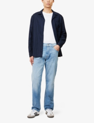 7 FOR ALL MANKIND: Long-Sleeve Regular-Fit Cotton and Linen Shirt