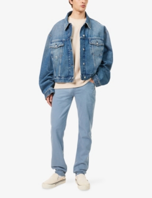 7 FOR ALL MANKIND: Slimmy tapered-leg cotton-blend trousers