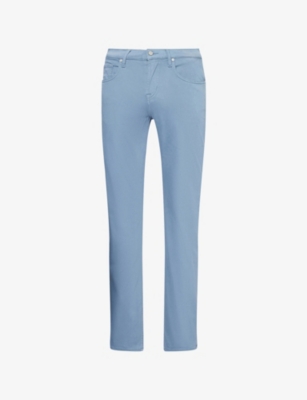 7 FOR ALL MANKIND: Slimmy tapered-leg cotton-blend trousers