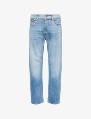 7 FOR ALL MANKIND: Modern Straight-Leg Regular-Fit Jeans