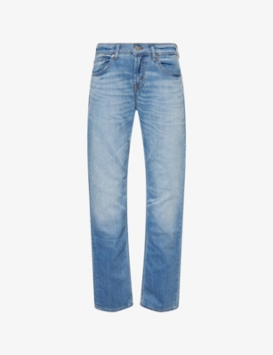 7 FOR ALL MANKIND: Standard Straight-Leg Denim Jeans