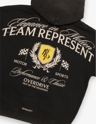 REPRESENT: Crest-Logo Short-Sleeve Cotton Hoody 1-6 years
