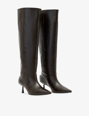 ALLSAINTS: Odyssey Leather Heeled Knee-High Boots