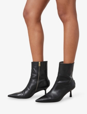 ALLSAINTS: Vivian Suede Heeled Ankle Boots