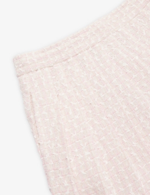 SELF-PORTRAIT: Pleated Bouclé Mini Skirt 4-12 Years