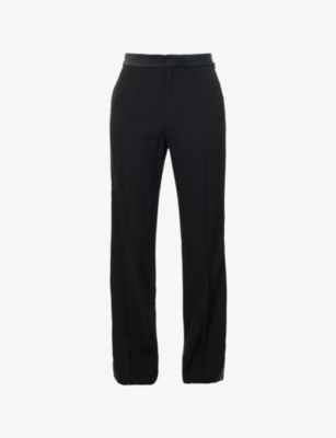 WALES BONNER: Side-Stripe Straight-leg Wool Tuxedo Trousers