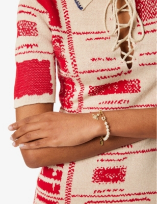 VIVIENNE WESTWOOD JEWELLERY: Lucrece Gold-Plated Brass and Glass-Pearl Bracelet