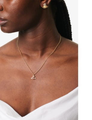 VIVIENNE WESTWOOD JEWELLERY: Ismene Gold-Plated Brass and Cubic Zirconia Pendant Necklace
