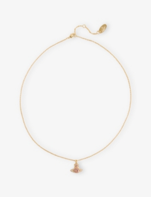 VIVIENNE WESTWOOD JEWELLERY: Ismene Gold-Plated Brass and Cubic Zirconia Pendant Necklace