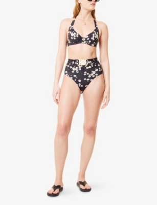ERES: Discret High-Rise Floral Stretch-Woven Bikini Bottoms