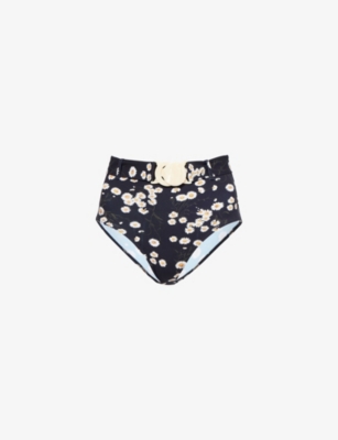 ERES: Discret High-Rise Floral Stretch-Woven Bikini Bottoms