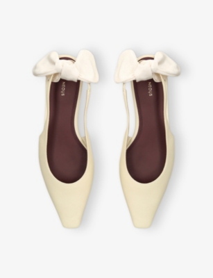 NEOUS: Uba Leather Slingback Wedge Courts