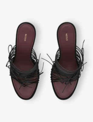 NEOUS: Auriga Woven Heeled Sandals